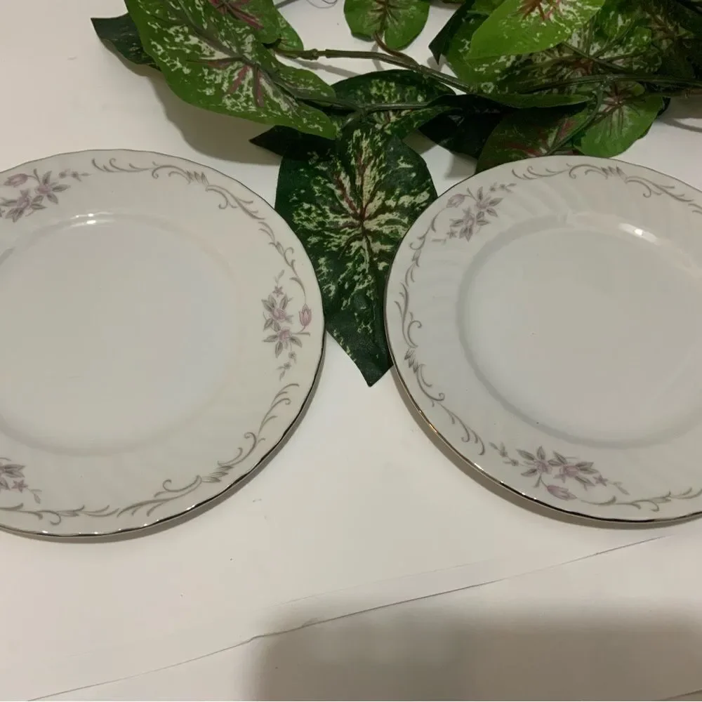 Genuine Porcelain China Gold Standard Made in Japan 2 Bread Dessert Plate 6 3/8